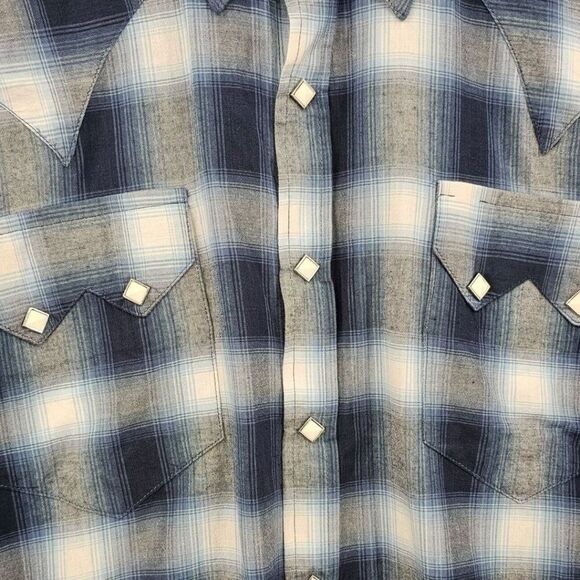 Rockmount Ranchwear Mens XL Plaid Square Pearl Snap Western Shirt - Picture 2 of 12